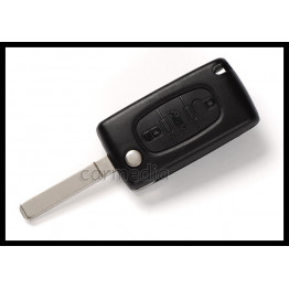 Peugeot  407 407SW 3 Button FOB Remote Key CASE Uncut Blade