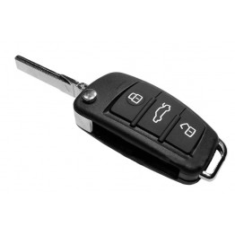 Audi A3 A4 A6 A8 TT Q7 3 button FOB  remote key case with uncut key blade HU66