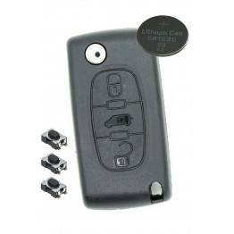 Fits Citroen Berlingo or DISPATCH 3 Button KEY FOB REMOTE CASE Repair Kit