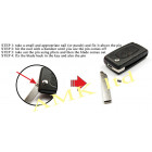 fits Citroen C4 Picasso Remote Control Key Fob 3 Button Case shell CE0536