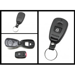 Hyundai Santa Fe Elantra 2 Button REMOTE FOB SHELL CASE + Rubber Pad
