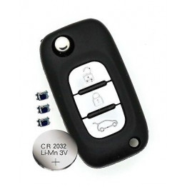 Renault Clio Kangoo, Megane, Modus 3 button remote key FOB fix repair kit