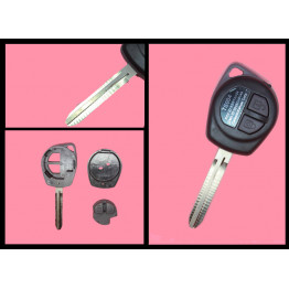  Suzuki 2 button remote key fob shell case, blade and rubber pad, TOY43